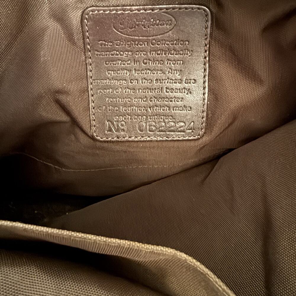 Brighton Brown Leather Basket Weave Design‎ Tote Handbag Purse Vintage - Picture 6 of 13